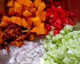 A picture of step 3 of Grilled pineapple and mango salsa.