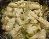A picture of step 25 of Tagliata with gnocchi and buttered leeks.