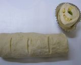 A picture of step 9 of Edamame and Cheese Rolled Bread.