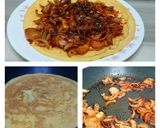 A picture of step 1 of Spicy Onion Omelette Roll.