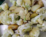 A picture of step 1 of Aloo Gobhi Matar/ Potato Cauliflower Green Peas Dry Curry.
