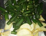 A picture of step 2 of Lady fingers curry.