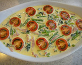 A picture of step 4 of Spinach, Bacon, and Tomato Quiche.
