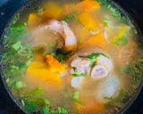 Hình bước làm 5 của món Canh bí đỏ giò heo