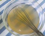 A picture of step 3 of Apple Jello--Looks Like a Glass of Beer.