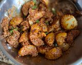 A picture of step 6 of Amla pickle in mustard oil.