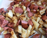 A picture of step 2 of One pan breakfast hash.