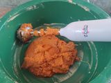 Ñoquis de zanahoria con salsa de pollo heterei