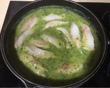 A picture of step 6 of Monkfish (or Hake) in Green Sauce with Clams.