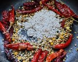 A picture of step 4 of Kerala style varutharacha sambar.
