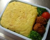 A picture of step 8 of Omurice for your Bento.
