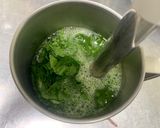 A picture of step 2 of Jade Egg Drop Soup with Soup Dumplings.