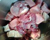 A picture of step 1 of Pork nuggets.
