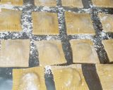 A picture of step 4 of Italian sausage ravioli.