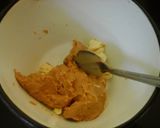 A picture of step 2 of Peanut butter filling for chocolates.
