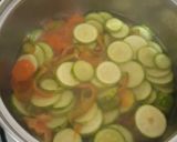 A picture of step 1 of Tortellini with veggies.