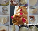 A picture of step 4 of Hari matar, kaju, badam and kishmish ki gujiya.