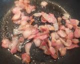 A picture of step 4 of Carbonara without Heavy Cream.