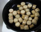 A picture of step 3 of Salmon and Burdock Root Stewed in Sesame Seed and Miso sauce.