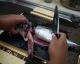 A picture of step 9 of Preparing Frigate Mackerel (Katsuo).