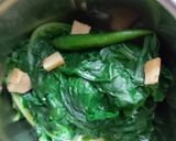 A picture of step 3 of Palak poori and Aloo Matar.