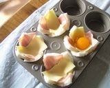 A picture of step 2 of Soft-Set Fried Eggs in Bread Cups.