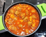 Foto del paso 7 de la receta: Albóndigas de lentejas con boniato y pisto