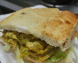 Foto del paso 9 de la receta: Sándwich🥪de pollo🍗y vegetales frescos🥙🌯🥗