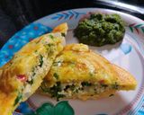 A picture of step 6 of Moong dal toast.