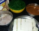 A picture of step 1 of No oil palak paneer.