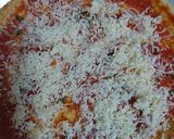 A picture of step 7 of Pizza in tikka boti at home.