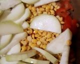 A picture of step 2 of Lauki chana dal mix.