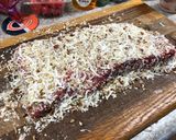 A picture of step 2 of Honey Pecan Coconut Crusted London Broil.
