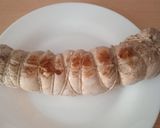 Foto del paso 6 de la receta: Solomillo de cerdo relleno de jamón, queso, nueces en salsa de manzana
