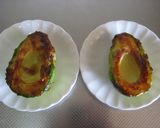 A picture of step 6 of Pan Fried Avocado with Caramel Sauce.