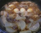 A picture of step 5 of Simple Simmered Chicken Drumsticks, Daikon Radish & Eggs.