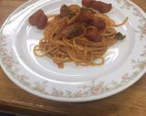 A picture of step 12 of Spaghetti Napolitana.