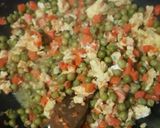 A picture of step 5 of Asian inspired rice with shrimp.