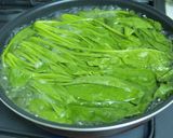 A picture of step 1 of My Mother's Way Is To Use Black Sesame: Spinach With Sesame Sauce.