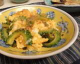 A picture of step 6 of Fluffy Stir-fried Bitter Melon and Eggs.