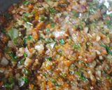 A picture of step 3 of Veg Manchow soup.