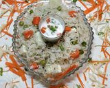 तिरंगा पुलाव (tiranga pulav recipe in marathi) रेसिपी स्टेप 3 फोटो 