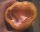 A picture of step 3 of Brad's pancetta and sausage stuffed peppers.