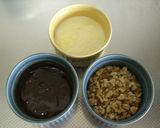 A picture of step 1 of Walnut and Chocolate Madeleines.