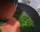 A picture of step 5 of Palak with homemade paneer.