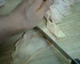 A picture of step 2 of Chips made with just chicken skin!!!.