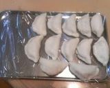 A picture of step 9 of Fried Gyoza (Ham Sui Gok) with Mochiko Glutinous Rice Flour.