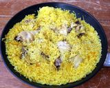 A picture of step 5 of Turmeric Chicken Rice.