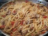 Fettuccine with Sausage and Mushrooms