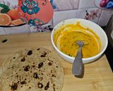 A picture of step 2 of Roti Patra(from leftover roti).